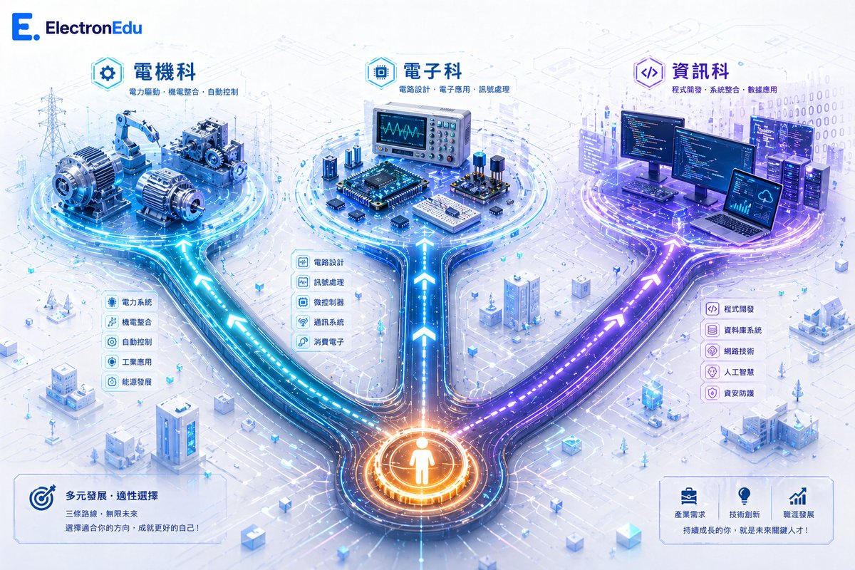 電機科、電子科、資訊科怎麼選?高職科別差別家長指南